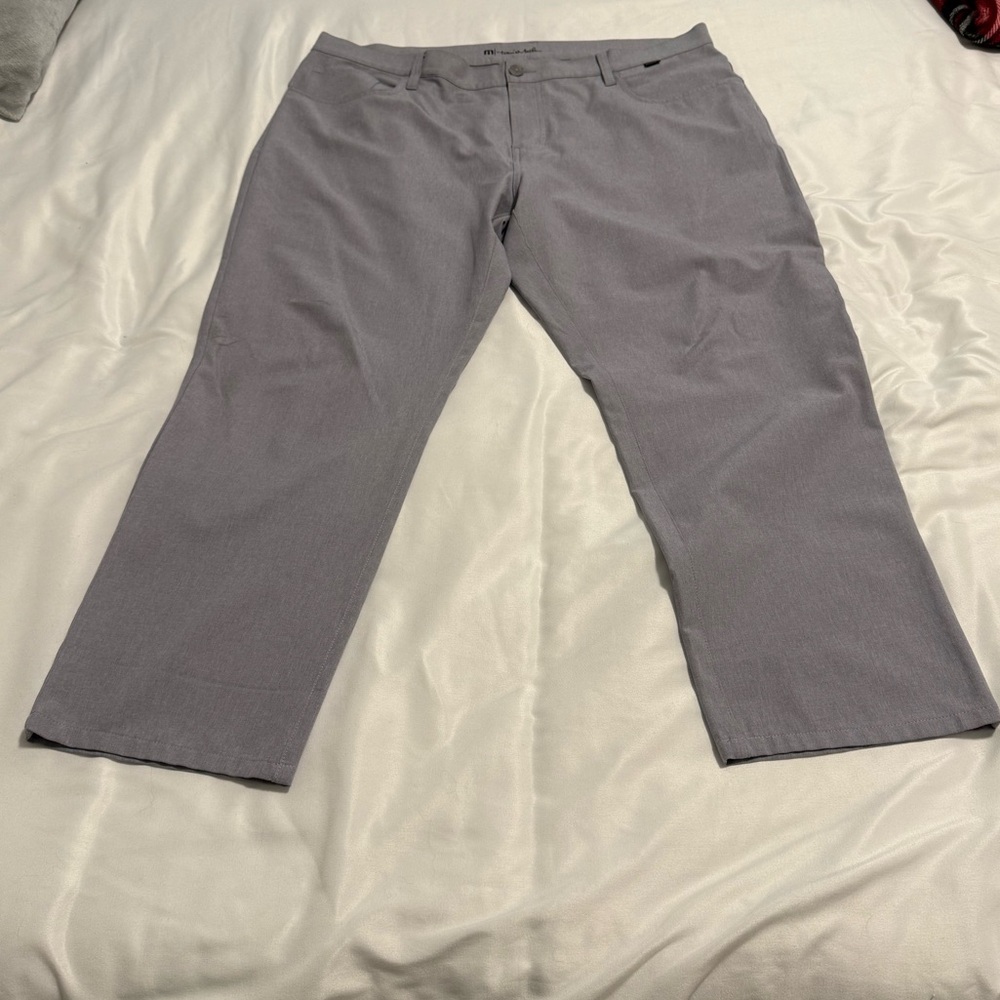 Men’s Travis Mathew Open to Close Golf Pants, sz40 Light Gray